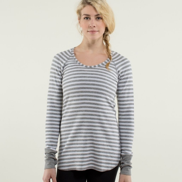 lululemon athletica Tops - Lululemon Open Your Heart Long Sleeve Striped